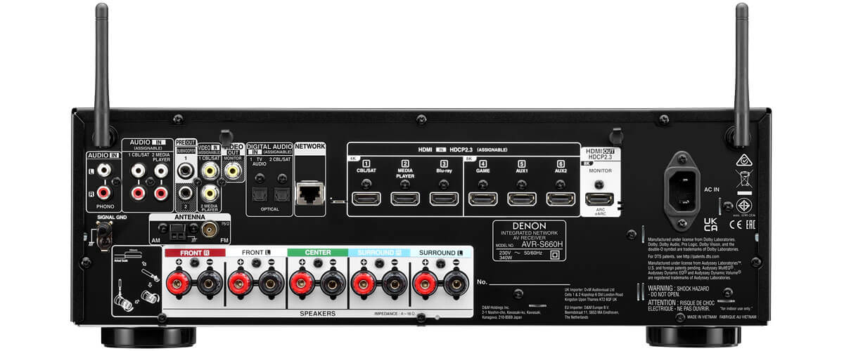 Denon AVR-S660H specifications