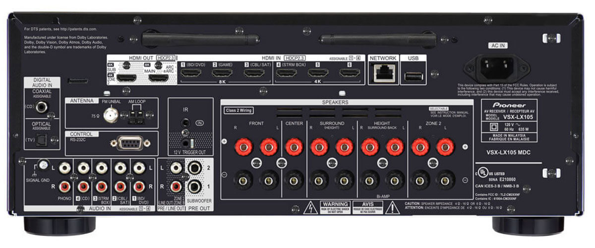 Pioneer Elite VSX-LX105 specifications