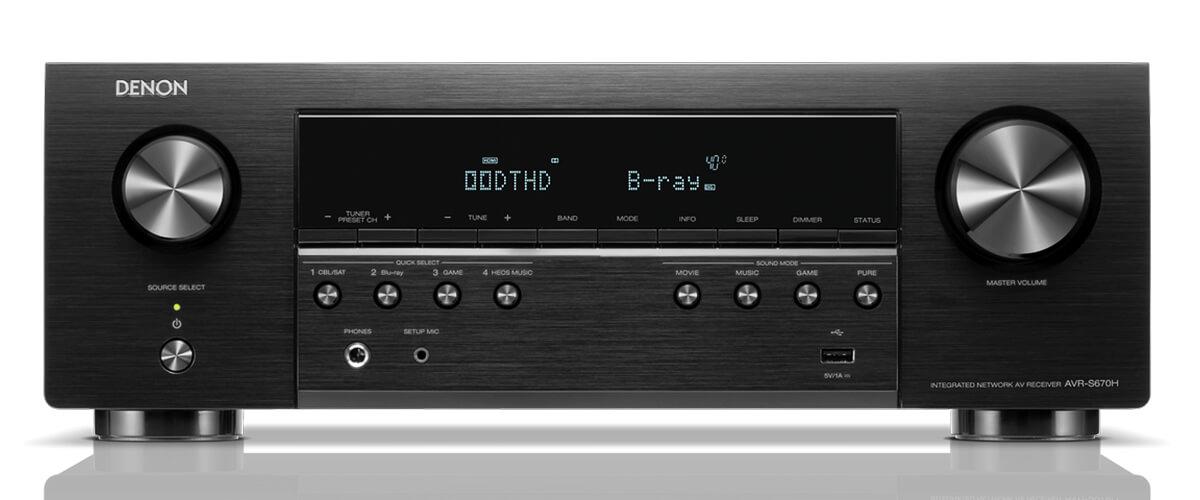 Denon AVR-S670H audio and video features