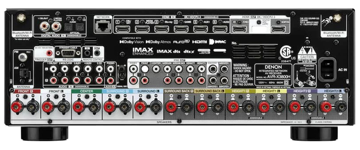 Denon AVR-X3800H specifications