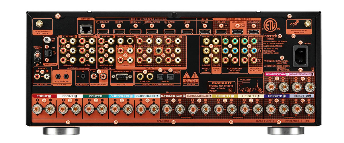 Marantz SR8015 audio and video specifications