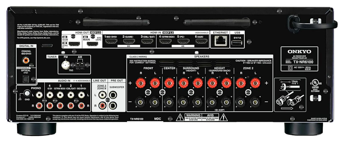 Onkyo TX-NR6100 specifications