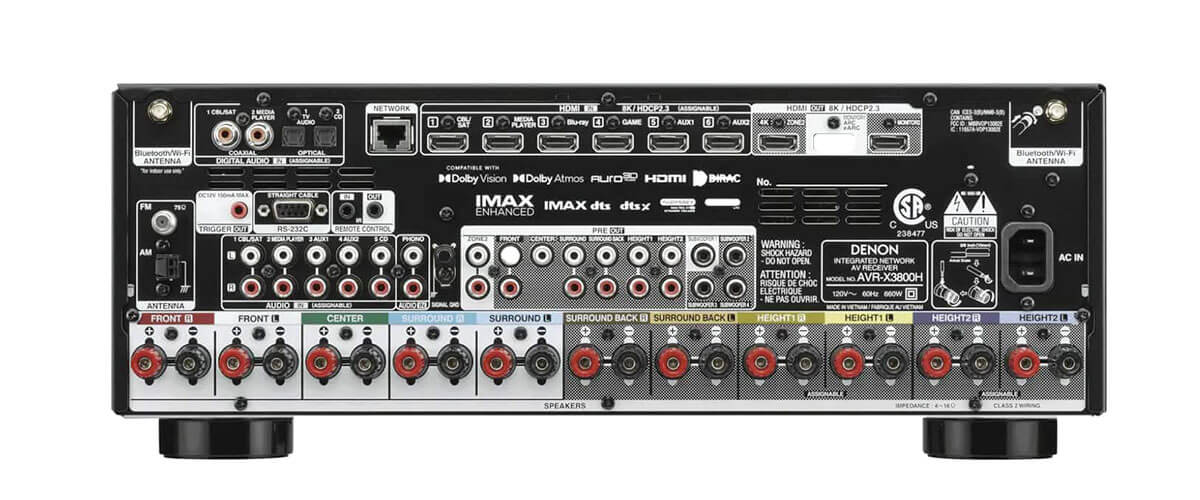 Denon AVR-X3800H specifications